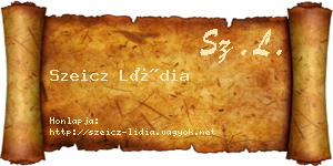 Szeicz Lídia névjegykártya